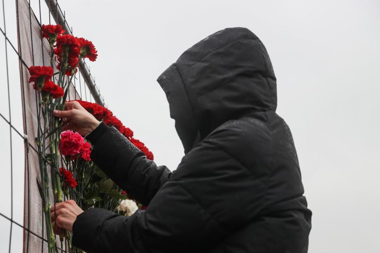 Акция памяти жертв теракта в подмосковном «Крокус сити холле»