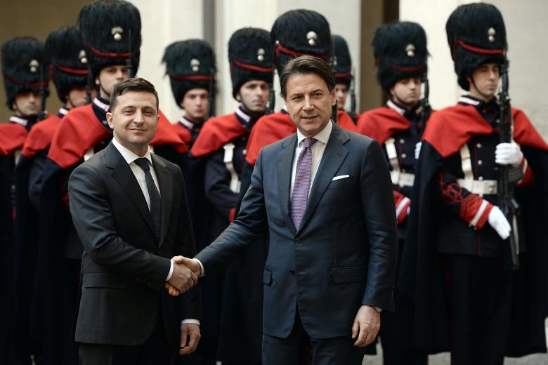 Владимир Зеленский и Джузеппе Конте