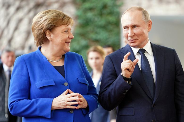 Ангела Меркель и Владимир Путин