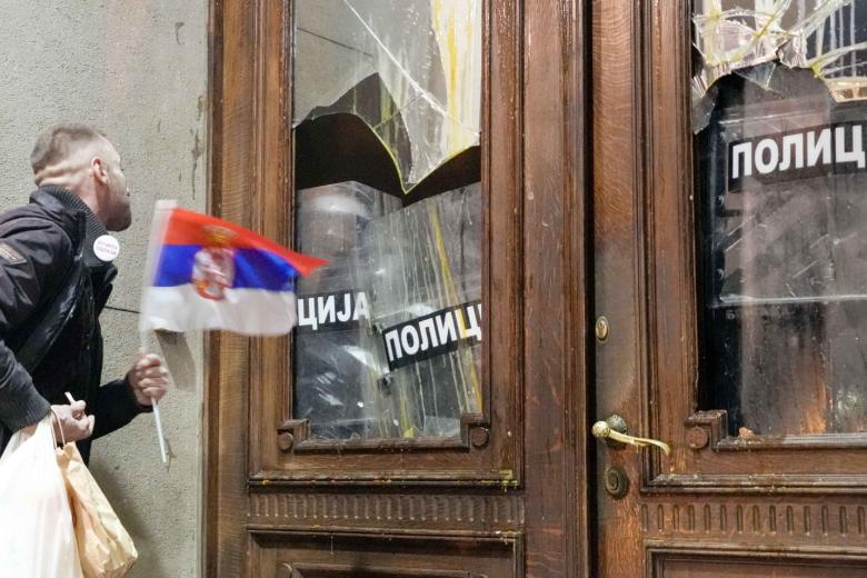 Протесты оппозиции в Белграде