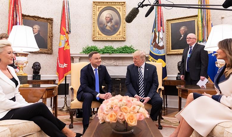 Президенты Польши и США Дуда и Трамп