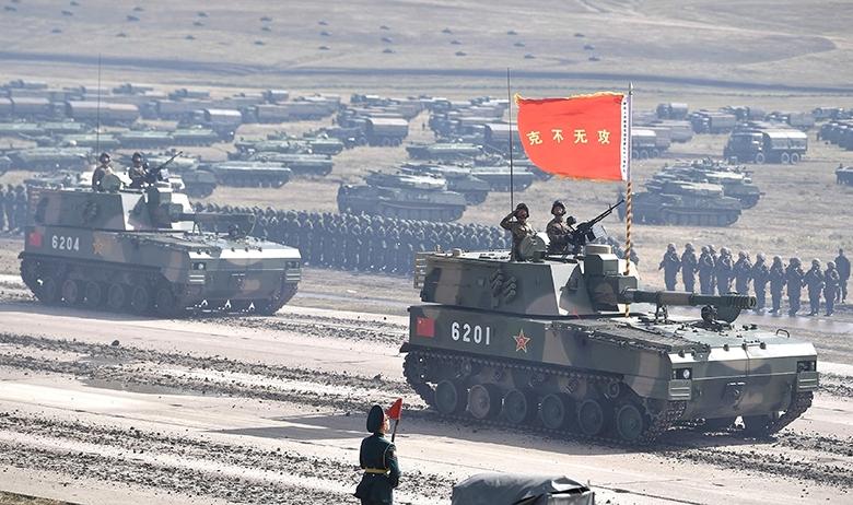 Китайские военные на учениях