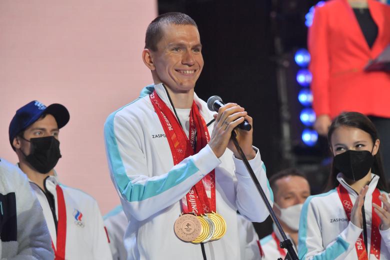 Российский лыжник Александр Большунов