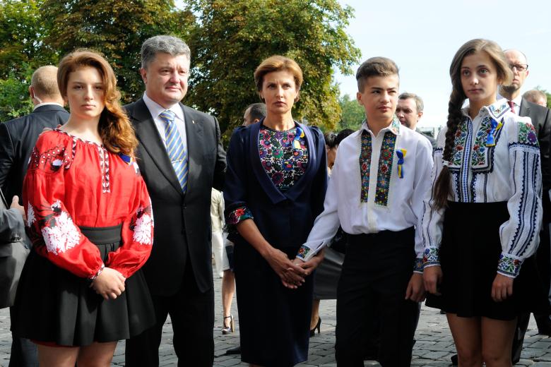 Пётр Порошенко с семьёй