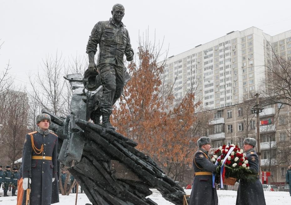 Открытие памятника главе МЧС РФ Евгению Зиничеву в Москве, 2022 год
