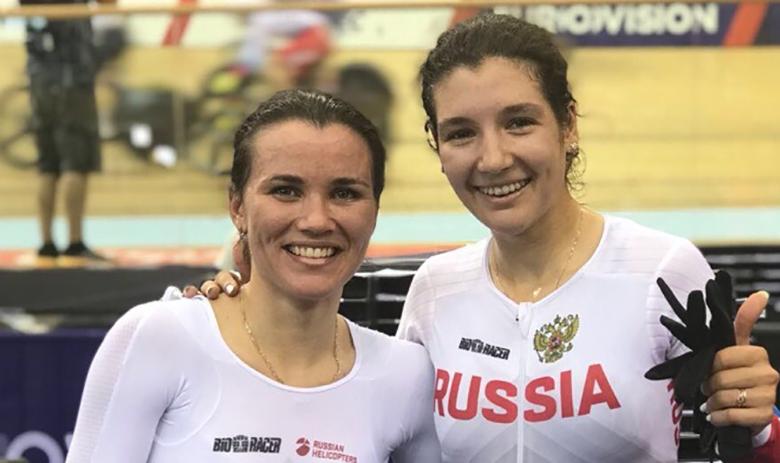 Велогонщицы Диана Климова и Гульназ Бадыкова