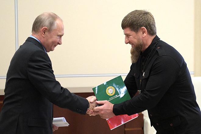 Владимир Путин и Рамзан Кадыров