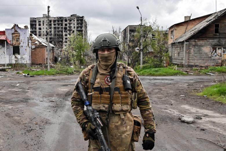 Боец ЧВК «Вагнер» в Артёмовске