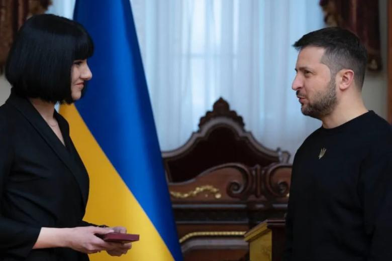 Олеся Илащук и Владимир Зеленский