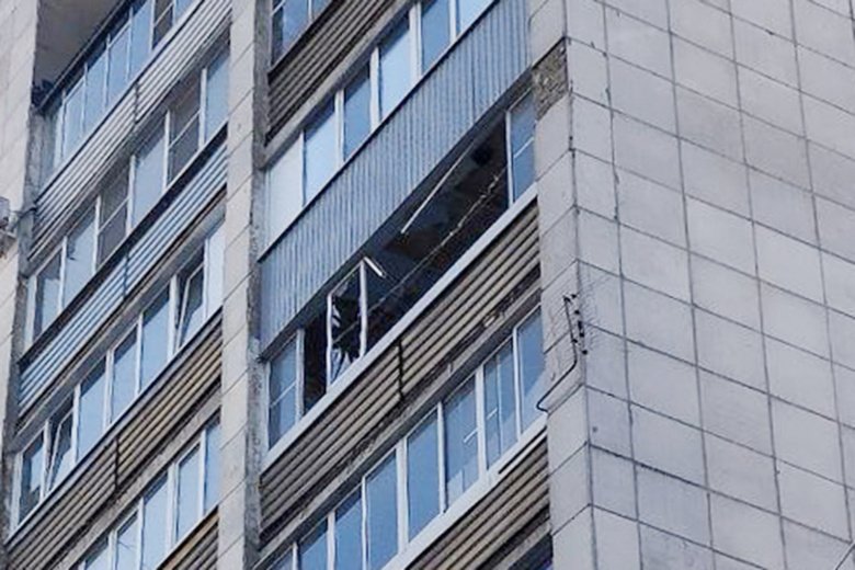 Последствия атаки БПЛА в Воронеже