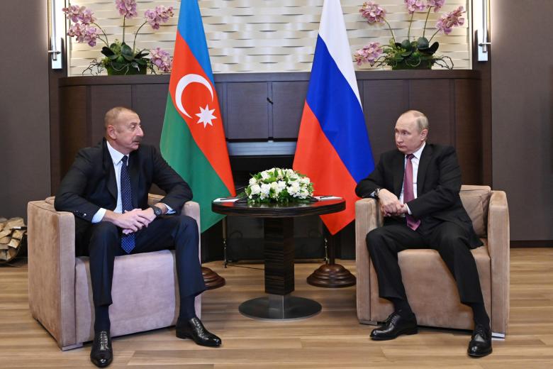 Президент Азербайджана Ильхам Алиев и президент РФ Владимир Путин