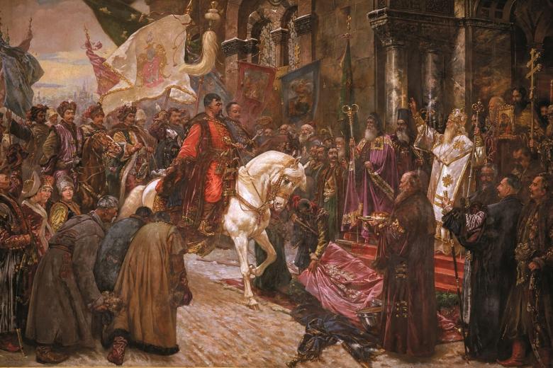 Н. И. Ивасюк. «Въезд Богдана Хмельницкого в Киев в 1649 году»
