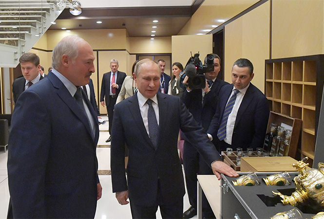 Александр Лукашенко и Владимир Путин