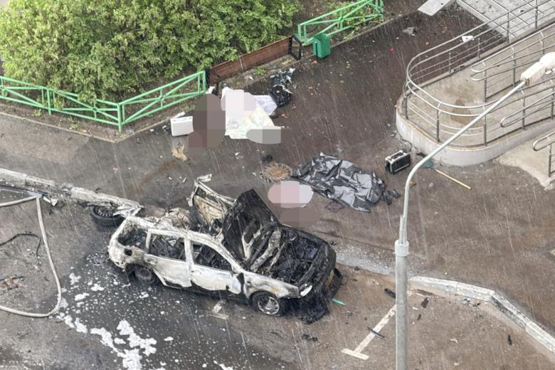 На месте взрыва в Балашихе