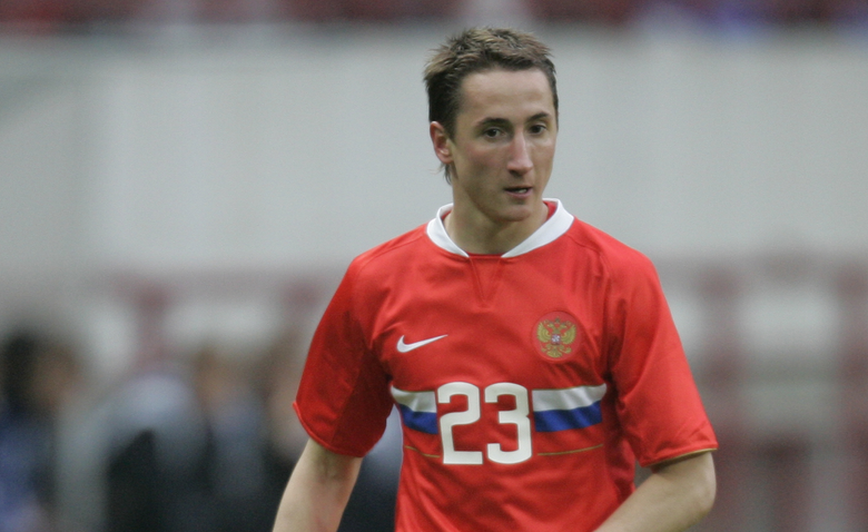 2008 год. Владимир Быстров играет за сборную РФ