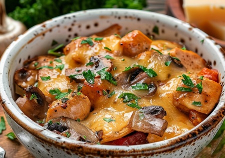 Идея для романтического ужина: нежный жульен с грибами