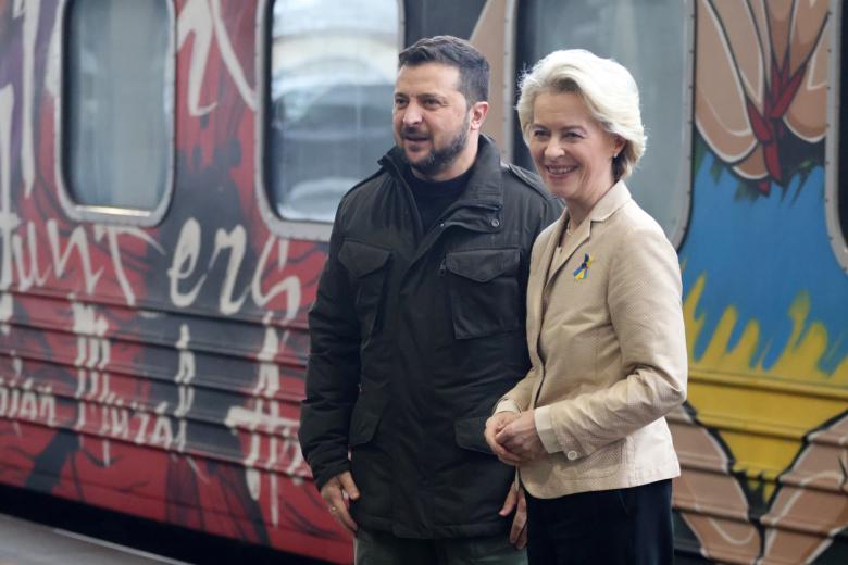 Урсула фон дер Ляйен и Владимир Зеленский