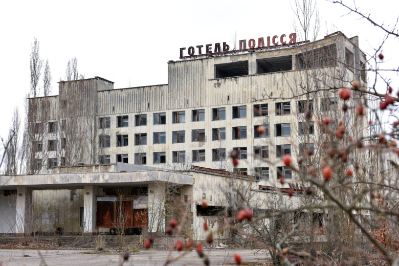 Здание гостиницы «Полесье» в Припяти