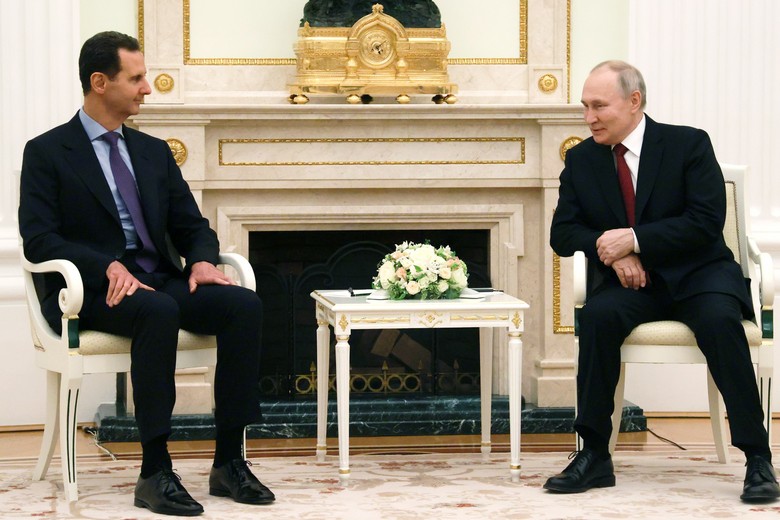 Президент России Владимир Путин с президентом Сирии Башаром Асадом