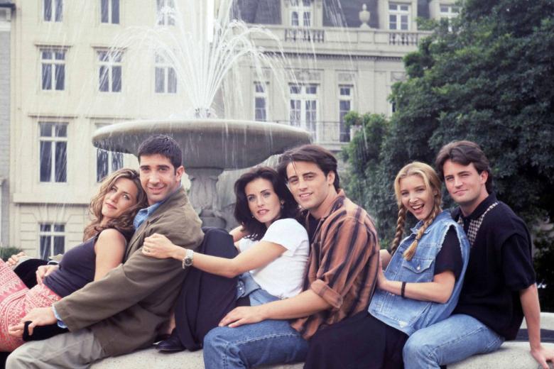 Мэттью Перри (справа) в сериале «Друзья», первый сезон (1994–1995)