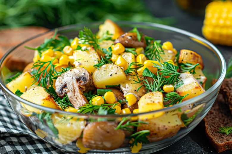 Как приготовить салат с консервированными шампиньонами