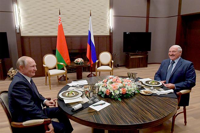 Владимир Путин и Александр Лукашенко