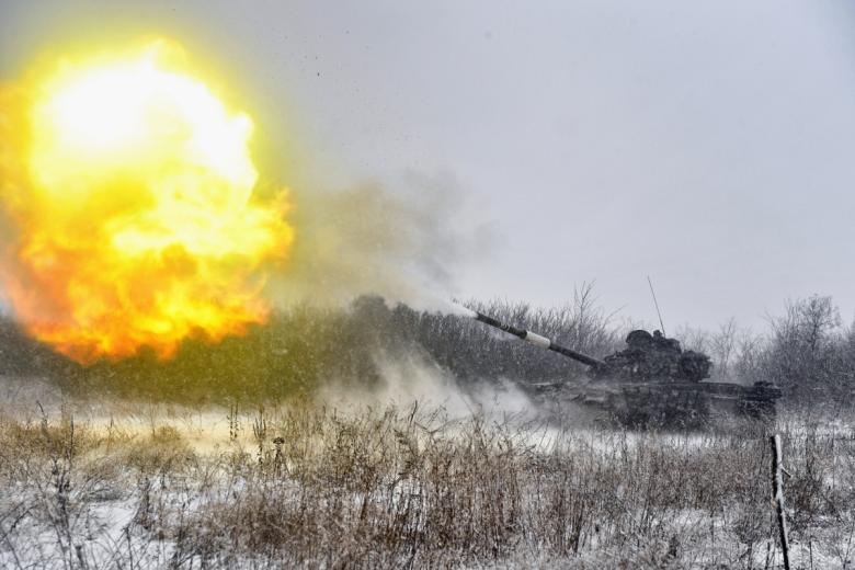 Боевая работа танка Т-72 Вооруженных сил РФ