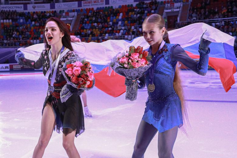 Евгения Медведева и Александра Трусова