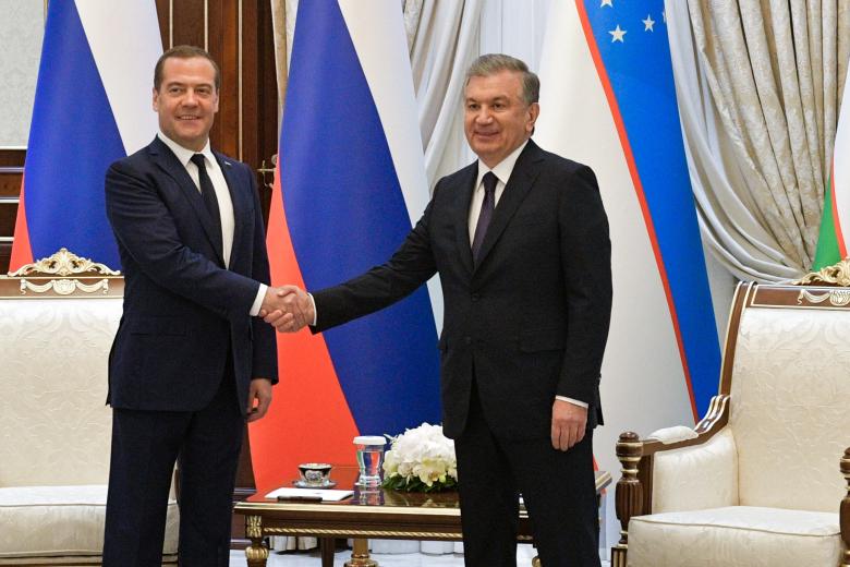 Дмитрий Медведев и Шавкат Мирзиёев