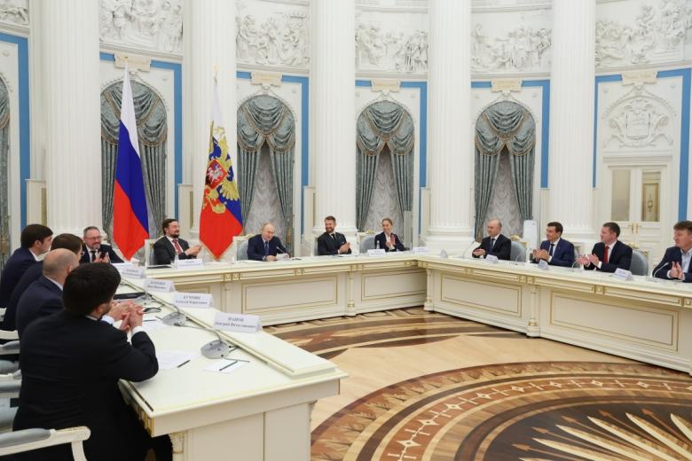 Президент РФ Владимир Путин на встрече с представителями общероссийской общественной организации «Деловая Россия»