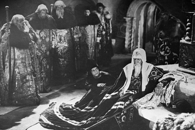 На съемках фильма «Иван Грозный»